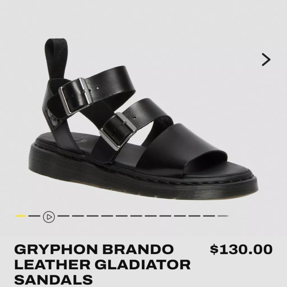 Dr Martens GRYPHON BRANDO LEATHER GLADIATOR SANDALS